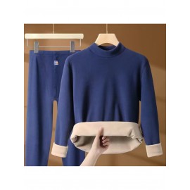 Plus Size - Men'S & Women'S Thermal Underwear Set - Heavy-Duty Fleece-Lined Thermal Pants, Extreme Cold Proof Winter Pants, /Neutral Colors, Round Neck Base Layer for Everyday & Formal Wear - Cold Weather Essentials, Thermal Underwear for Women