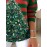 Plus Size - Women'S Large Christmas Tree Print Sweater - Oversized V-Neck Long Sleeve Pullover with Festive Red & Green Striped Pattern, Cozy Loose Fit Winter Sweater for Holiday Parties & Casual Outfits, Soft Warm Fabric (Ideal Christmas Gift) - Pl