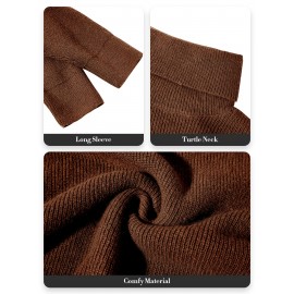 Plus Size, Women' Size Chunky Batwing Sweater - Oversized Turtleneck Pullover, Winter Warm Loose Fit Jumper Suitable for Winter, Casual & Dressy Outfits