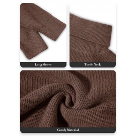 Plus Size, Women' Size Chunky Batwing Sweater - Oversized Turtleneck Pullover, Winter Warm Loose Fit Jumper Suitable for Winter, Casual & Dressy Outfits