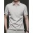 Men's Summer Short-Sleeve Collar Knit Shirt - Breathable V-Notch Blouse, Machine-Washable Casual & -Casual Tunic Top, Color-Blocking Trim (Short T) for Spring/Summer - In Stock 2518