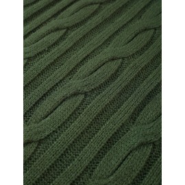 New Autumn-Winter Men's Casual Commuter Solid Color Crew Neck Knit Pullover