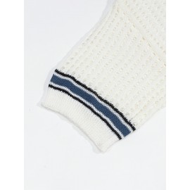 Spring/Summer Unisex Minimalist College Style Letter and Number Casual Pullover Short-Sleeve Sweater Top