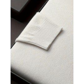 [Men's Turn-Collar Sweater] Cross-Border New Autumn-Winter Men's Solid Color Turn-Collar Pullover Knit Sweater