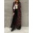 Women'S Elegant Fringe Long Cardigan - Non-Stretchy Loose Fit Winter Coat with Tassel Trim, Friendly, Belted Waist, Fall/Winter Outerwear for Everyday & Formal