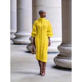 Elegant European and American High-Neck Long Dress for Women | Long-Sleeve A-line Winter Black Dress, Suitable for Weddings, Parties, and Formal Occasions, Machine Washable - Fashionable Long Dress, Solid Color, No, Regular Sleeve, Regular Top