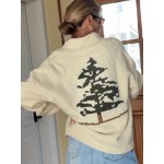 Women's Beige Shawl Collar cardigan - Long Sleeve non-stretch Sweater, Button-Front Closure for Spring/Fall/Summer Layering, Office Casual Outfits - Women's Sweater Tops, Spring Layering, Relaxed Fit, Quality Stitching, Stylish Outerwear, Weekend Wear