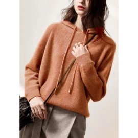 Women'S Hooded Thick Sweater | Autumn/Winter Solid Color Hoodie with Crew Neck