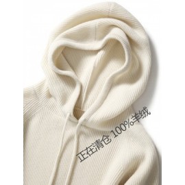 Women'S Hooded Thick Sweater | Autumn/Winter Solid Color Hoodie with Crew Neck