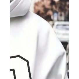 Men'S Chicago 22 Graphic Print Hoodie - Orange & Black Casual Pullover with Drawstring Pockets, Regular Fit Long Sleeve Sweatshirt for Spring/Fall, Daily Wear & Gifts, PLUS SIZE