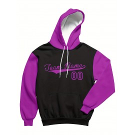 Custom Men'S Hoodies Featuring Personalized Names And Numbers - Available in Multiple Colors, Suitable for Baseball, Hiking, And Everyday Casual Wear - with a Hood, Front Pocket, Made of, Perfect for Outdoor Activities, Plus Size