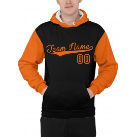 Custom Men'S Hoodies Featuring Personalized Names And Numbers - Available in Multiple Colors, Suitable for Baseball, Hiking, And Everyday Casual Wear - with a Hood, Front Pocket, Made of, Perfect for Outdoor Activities, Plus Size