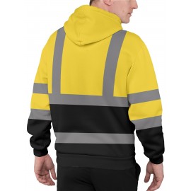 Custom Men's Hooded with Personalized Name/Text/Logo Print - Heavy-Duty Breathable Fabric Suitable for Gym, Team Uniforms, Promotional Wear - Adjustable Hood, Self-Defined Branding, Durable Casual Workwear for Large Sizes, PLUS SIZE