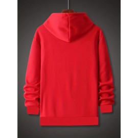 Men's Large Hooded Sweatshirt - Personalized Logo/Text/Design Printing on Left Chest & Back, Bulk Orders for Team Uniforms, School Jackets, Couples Matching - Relaxed Fit Logo Printing Service (Logo/Text/Graphic), PLUS SIZE