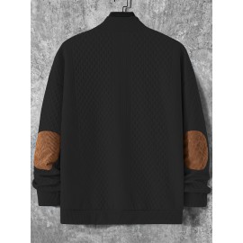 Spring and Autumn Oversized Men's Casual Sweatshirt Jacket, Fashionable Soft Comfortable Outerwear, PLUS SIZE