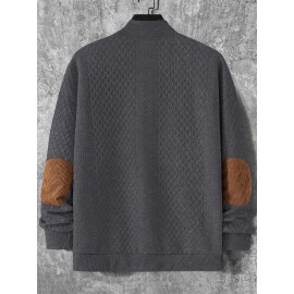 Spring and Autumn Oversized Men's Casual Sweatshirt Jacket, Fashionable Soft Comfortable Outerwear, PLUS SIZE