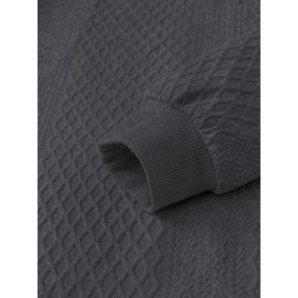 Spring and Autumn Oversized Men's Casual Sweatshirt Jacket, Fashionable Soft Comfortable Outerwear, PLUS SIZE