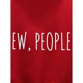 Men'S Ew People Graphic Print Hooded Sweatshirt - Oversized Loose Fit Pullover Hoodie with Kangaroo Pocket, Long Sleeve Casual Winter Warmth, with Lettering, Comfortable Casual Attire & Ideal Gift for Men (Autumn/Winter), Plus Size