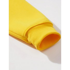 Men'S Ew People Graphic Print Hooded Sweatshirt - Oversized Loose Fit Pullover Hoodie with Kangaroo Pocket, Long Sleeve Casual Winter Warmth, with Lettering, Comfortable Casual Attire & Ideal Gift for Men (Autumn/Winter), Plus Size