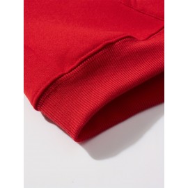 Men'S Ew People Graphic Print Hooded Sweatshirt - Oversized Loose Fit Pullover Hoodie with Kangaroo Pocket, Long Sleeve Casual Winter Warmth, with Lettering, Comfortable Casual Attire & Ideal Gift for Men (Autumn/Winter), Plus Size