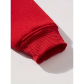 Men'S Ew People Graphic Print Hooded Sweatshirt - Oversized Loose Fit Pullover Hoodie with Kangaroo Pocket, Long Sleeve Casual Winter Warmth, with Lettering, Comfortable Casual Attire & Ideal Gift for Men (Autumn/Winter), Plus Size