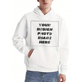 Large size 0XL - 7XL Personalized Men'S Cap Hoodie with Pockets | Add Your Own Picture or Photo Design for a Special Gift - Soft and Comfortable Casual Sports Long-Sleeved Pullover Fashionable Sportswear, Plus Size