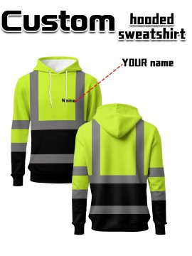 Custom Men's Hooded with Personalized Name/Text/Logo Print - Heavy-Duty Breathable Fabric Suitable for Gym, Team Uniforms, Promotional Wear - Adjustable Hood, Self-Defined Branding, Durable Casual Workwear for Large Sizes, PLUS SIZE